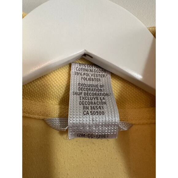 Izod Size Medium Butter Yellow Long Sleeve 1/4 Zip Up Pullover Sweatshirt Jumper - Picture 6 of 8